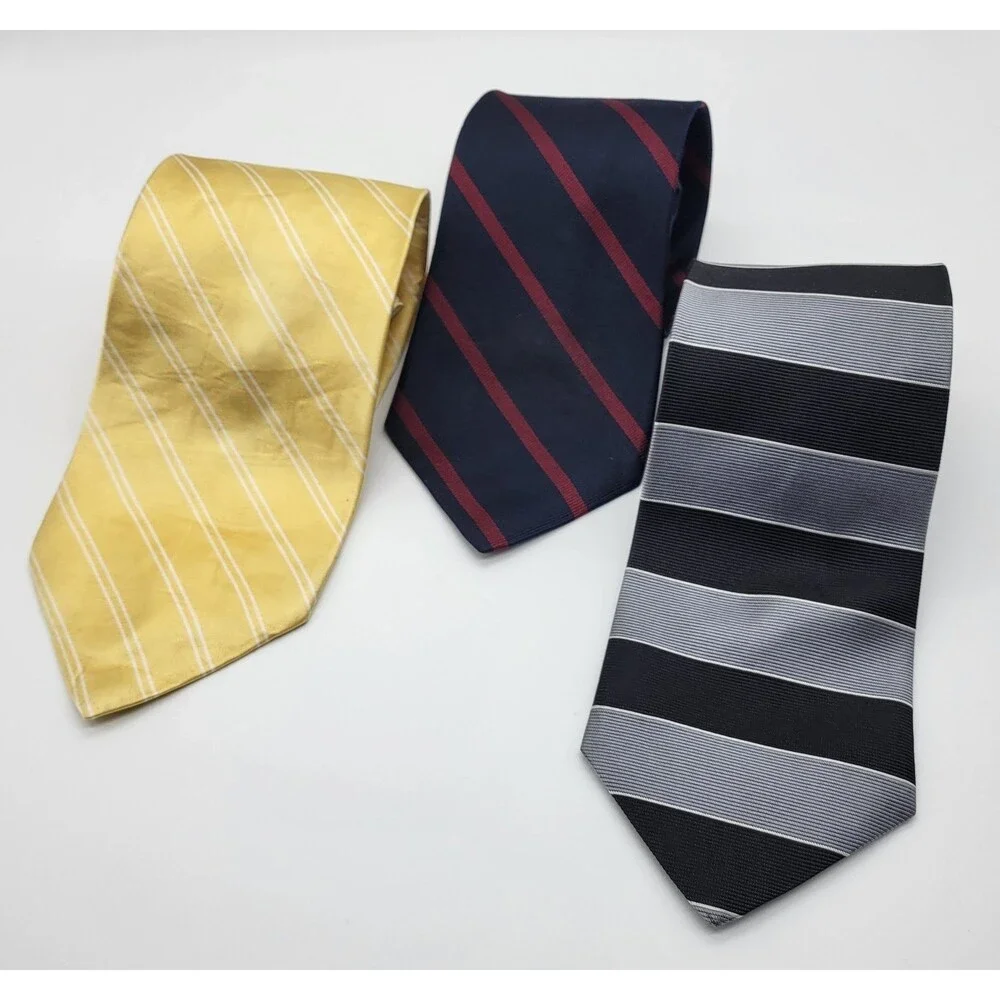 Brooks Brothers Tie Lot Makers Striped  Silk Made In USA - Picture 14 of 14